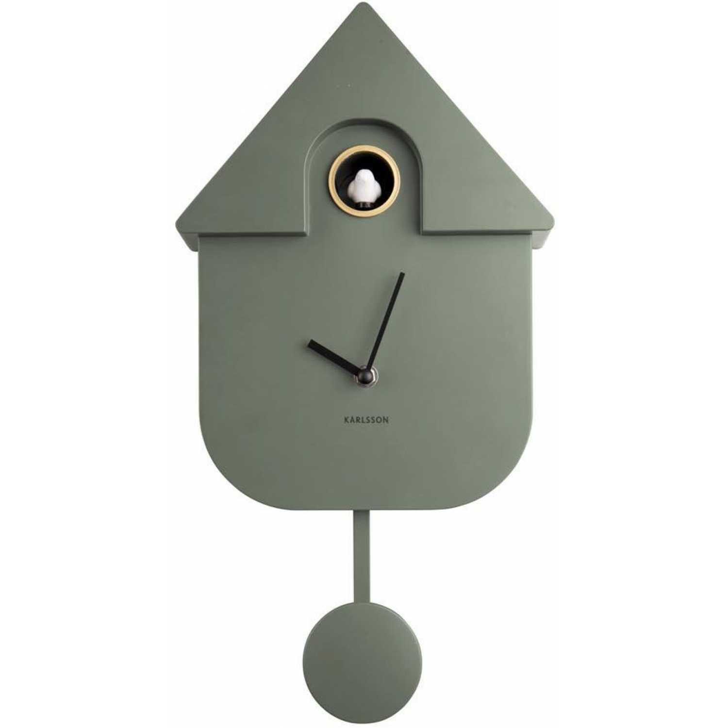 Karlsson Cuckoo Wall Clock Jungle Green Naken Interiors